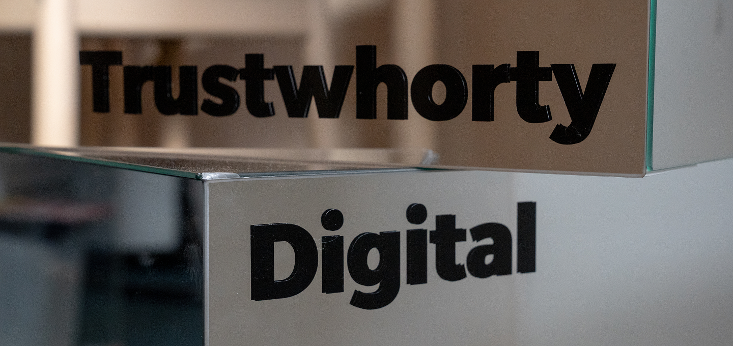 Trustworthy and Digital lettering in The Square office